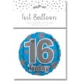 Age 16 Blue Foil Balloon 18" (29232-16CC)