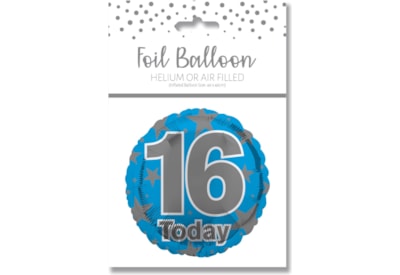 Age 16 Blue Foil Balloon 18" (29232-16CC)