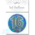 Age 16 Blue Foil Balloon 18" Age 16 Blue Foil Balloon 18"