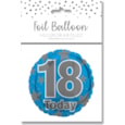 Age 18 Blue Foil Balloon 18" (29232-18CC)