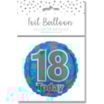 Age 18 Blue Foil Balloon 18" Age 18 Blue Foil Balloon 18"