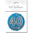 Age 40 Blue Foil Balloon 18" Age 40 Blue Foil Balloon 18"