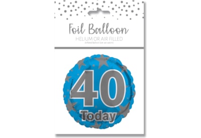 Age 40 Blue Foil Balloon 18" Age 40 Blue Foil Balloon 18"