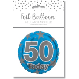 Age 50 Blue Foil Balloon 18" Age 50 Blue Foil Balloon 18"