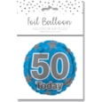 Age 50 Blue Foil Balloon 18" (29232-50CC)
