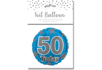 Age 50 Blue Foil Balloon 18" (29232-50CC)