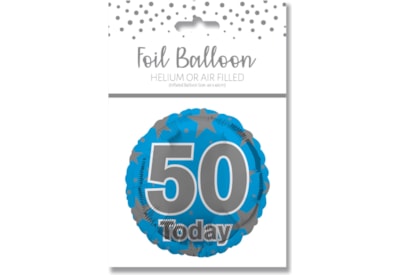 Age 50 Blue Foil Balloon 18" Age 50 Blue Foil Balloon 18"