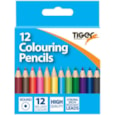 Tiger Colouring Pencils 12 Pack-half Length (301681)