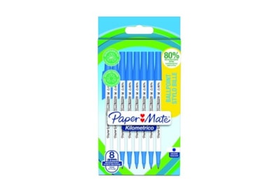 Papermate Kilometrico Ballpen Blue 8pk Papermate Kilometrico Ballpen Blue 8pk