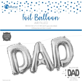 Dad Foil Balloon Silver (30342-DADC)