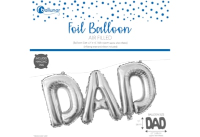 Dad Foil Balloon Silver (30342-DADC)