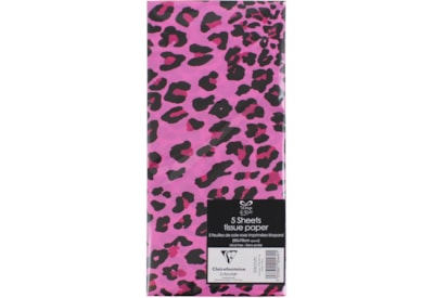 Pink Leopard Print Tissue Paper 5sheet (30852-LPC)