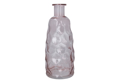 Gisela Graham Pink Glass Honeycomb Tall Vase 30.5cm Gisela Graham Pink Glass Honeycomb Tall Vase 30.5cm