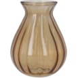 Gisela Graham Glass Posy Vase Light Amber (31130)