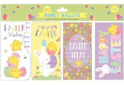 4pk Cute Easter Money Wallets (31957-MWC)