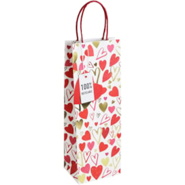 Scattered Hearts Bottle Gift Bag (32031-4C)