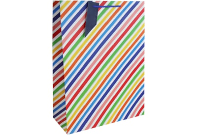 Multicoloured Stripe Gift Bag Xlarge (32238-1WC)
