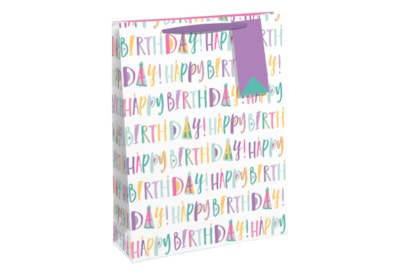 Female Text Birthday Gift Bag Large (32265-2C)