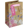 Butterfly Floral Kraft Gift Bag Perfum (32310-9C)