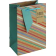 Kraft Sketchy Stripe Gift Bag Perfum (32361-9C)