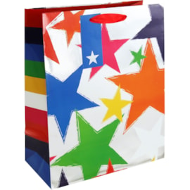 Multicoloured Stars Gift Bag Large (32370-2C)