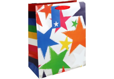 Multicoloured Stars Gift Bag Large (32370-2C)