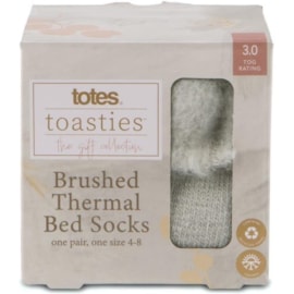 Totes Isotoner Recycled Brushed Thermal Bed Socks Grey Totes Isotoner Recycled Brushed Thermal Bed Socks Grey