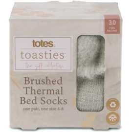 Totes Isotoner Recycled Brushed Thermal Bed Socks Grey (3246HGRY)