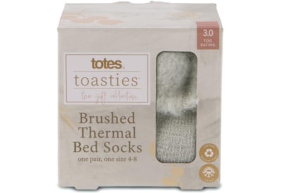 Totes Isotoner Recycled Brushed Thermal Bed Socks Grey (3246HGRY)