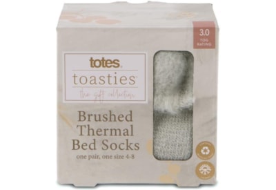 Totes Isotoner Recycled Brushed Thermal Bed Socks Grey Totes Isotoner Recycled Brushed Thermal Bed Socks Grey