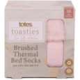 Totes Isotoner Recycled Brushed Thermal Bed Socks Pink (3246HPNK)