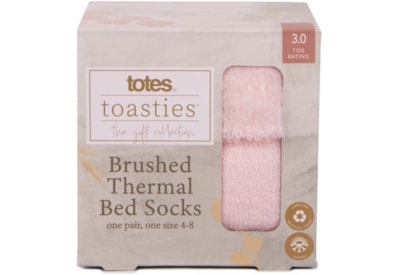 Totes Isotoner Recycled Brushed Thermal Bed Socks Pink (3246HPNK)