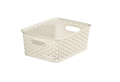 Curver Rattan Basket White 03610 8lt Curver Rattan Basket White 03610 8lt
