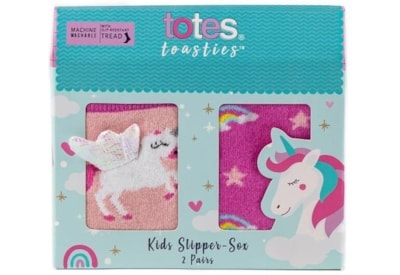 Totes Isotoner Kids Original Slipper Sox Unicorn 2-3yrs (3327HUNI2)