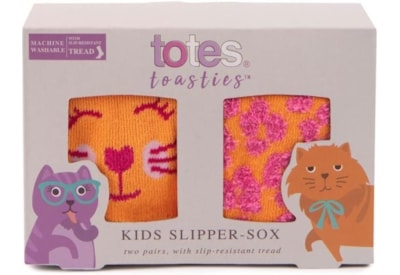 Totes Isotoner Kids Original Slipper Sox Cat 4-6yrs (3328HCAT4)