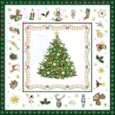 Ambiente Napkin Christmas Evergreen White 33cm Ambiente Napkin Christmas Evergreen White 33cm