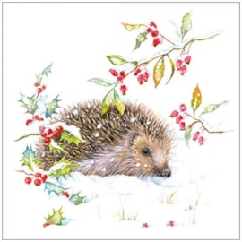 Ambiente Napkin Hedgehog In Winter 33cm Ambiente Napkin Hedgehog In Winter 33cm