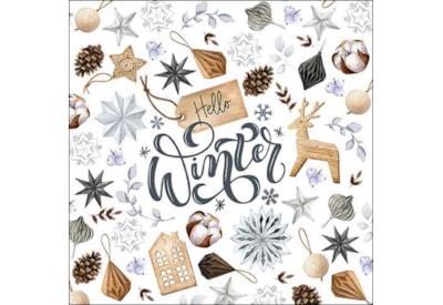 Ambiente Napkin Natural Winter 33cm Ambiente Napkin Natural Winter 33cm