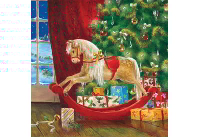 Ambiente Napkin Wooden Rocking Horse 33cm Ambiente Napkin Wooden Rocking Horse 33cm