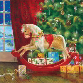 Ambiente Napkin Wooden Rocking Horse 33cm Ambiente Napkin Wooden Rocking Horse 33cm