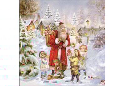 Ambiente Napkin Santa Bringing Presents 33cm Ambiente Napkin Santa Bringing Presents 33cm