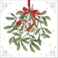 Ambiente Napkin Mistletoe w Bow 33cm Ambiente Napkin Mistletoe w Bow 33cm