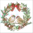 Ambiente Sparrows In Wreath 33cm Ambiente Sparrows In Wreath 33cm