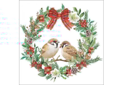Ambiente Sparrows In Wreath 33cm Ambiente Sparrows In Wreath 33cm