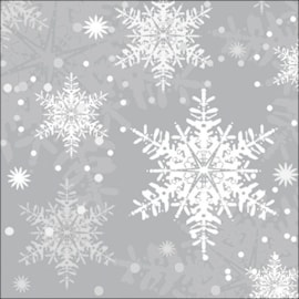 Ambiente Napkin Snowflake Silver 33cm Ambiente Napkin Snowflake Silver 33cm