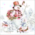Ambiente Sporty Snowmen 33cm Ambiente Sporty Snowmen 33cm