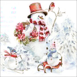 Ambiente Sporty Snowmen 33cm Ambiente Sporty Snowmen 33cm