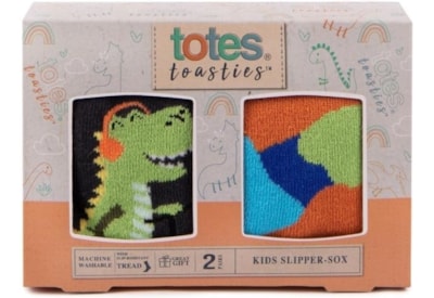Totes Isotoner Kids Original Slipper Sox Dino 1-2yrs (3333HDIN1)