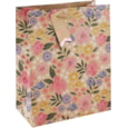 Kraft Floral Gift Bag Large (33541-2C)