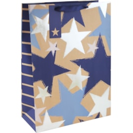 Kraft Blue Stars Gift Bag Xl (33556-1WC)